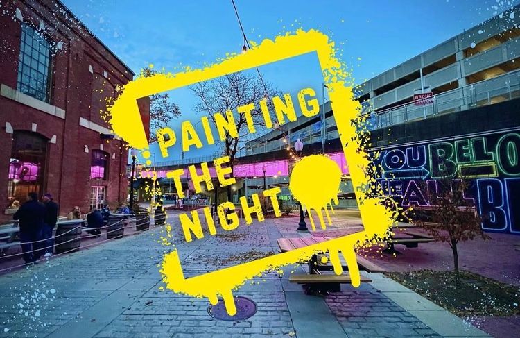Painting the night with park Albany