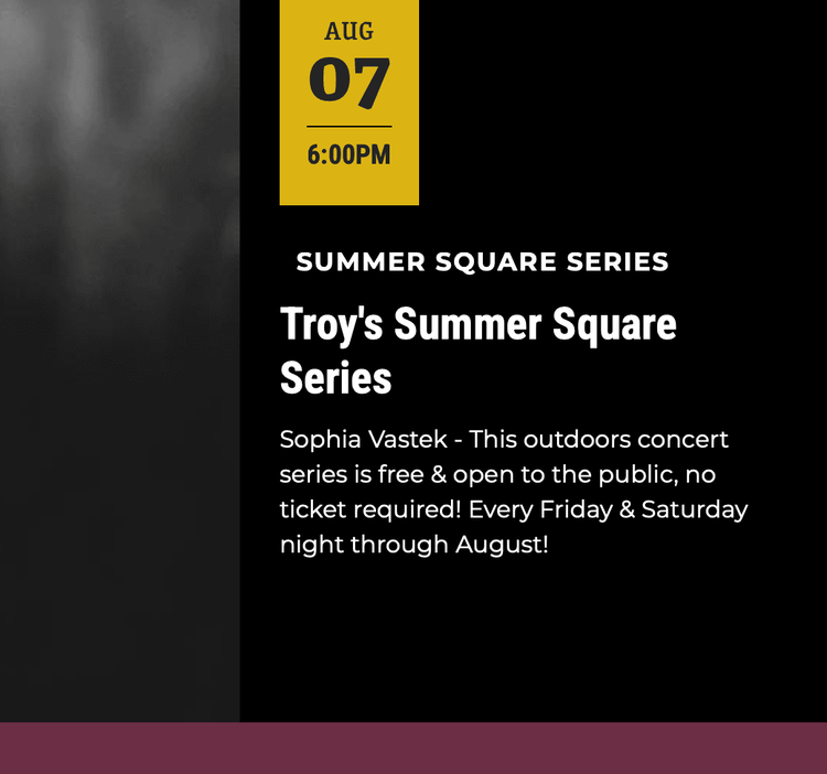 Troy's Summer Square Series