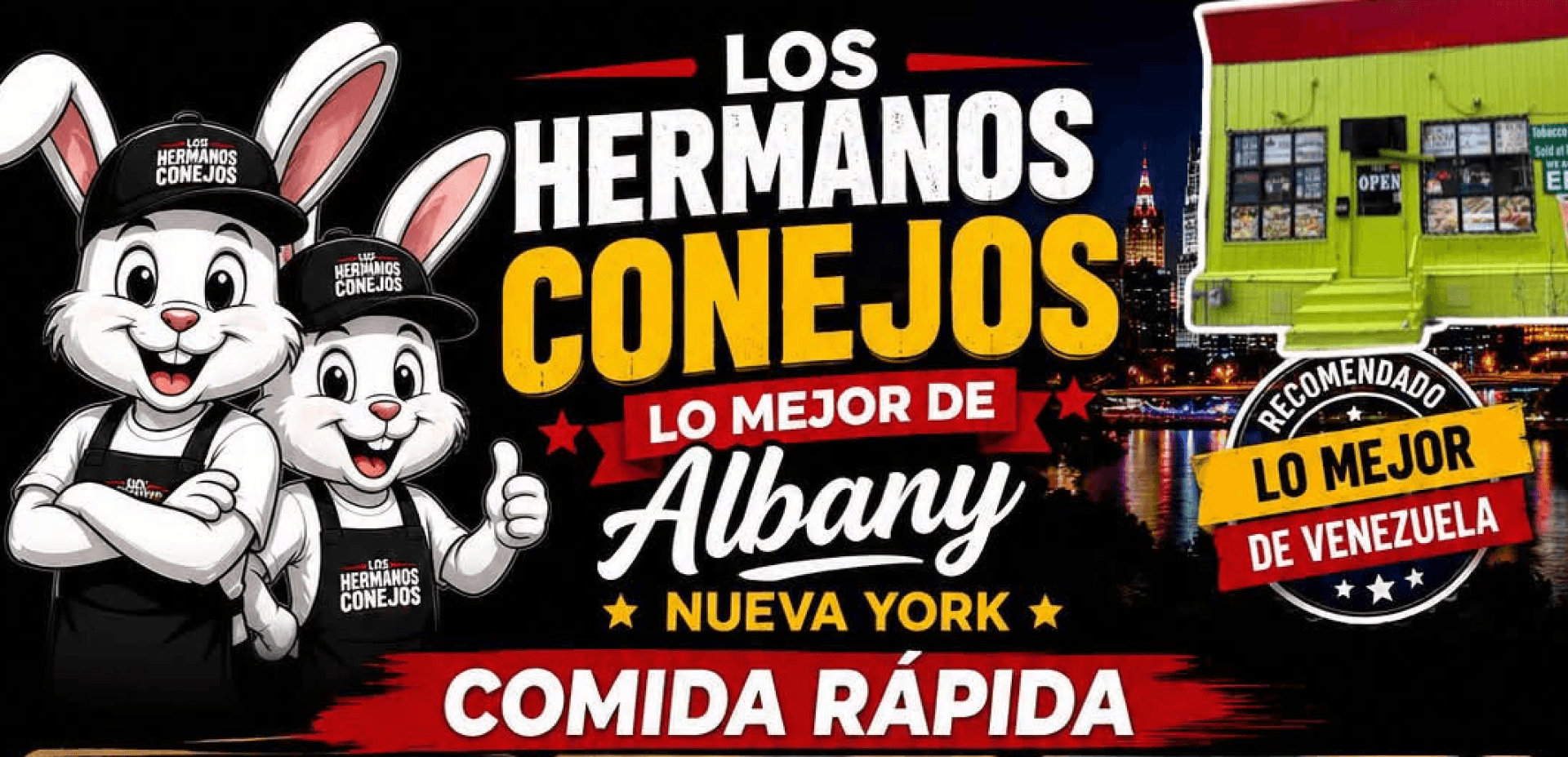 Comida Rapida Venezolana en Albany: Los Hermanos Conejo