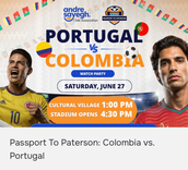 Colombia vs Portugal watch party, Patterson NJ