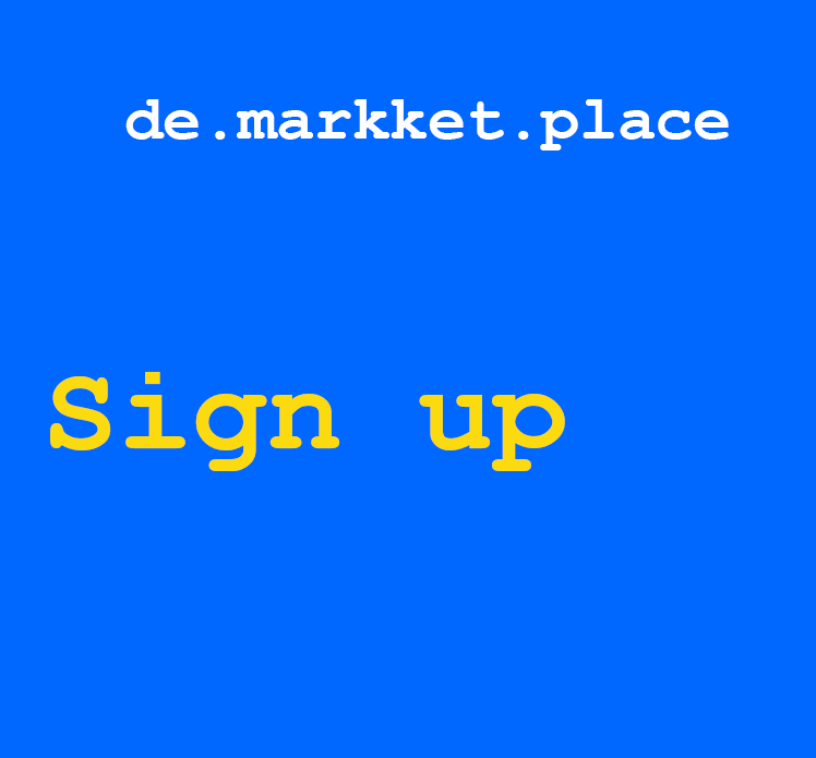 Create an account in de.markkët